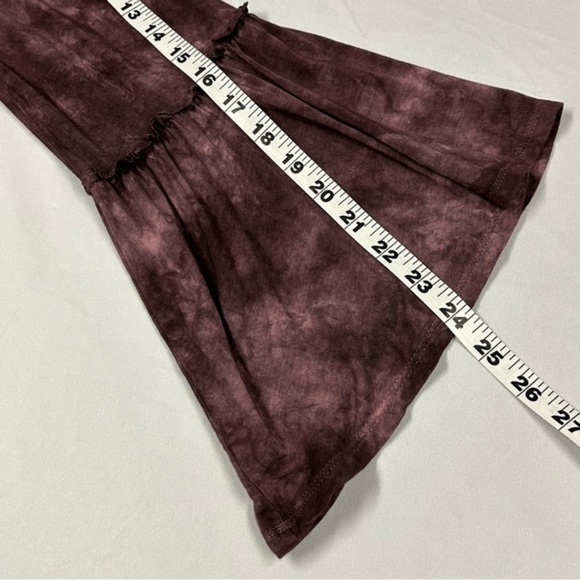 American Eagle Soft & Sexy Top Size M Bell Sleeve Faux Wrap Purple Tie D… - Picture 9 of 10